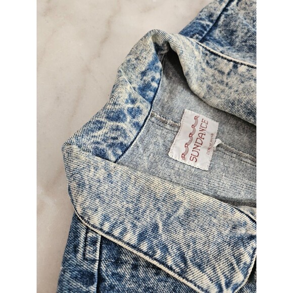 Sundance Long Denim Dress with Distressed Look and Classic Button Front - Medium - Picture 6 of 15